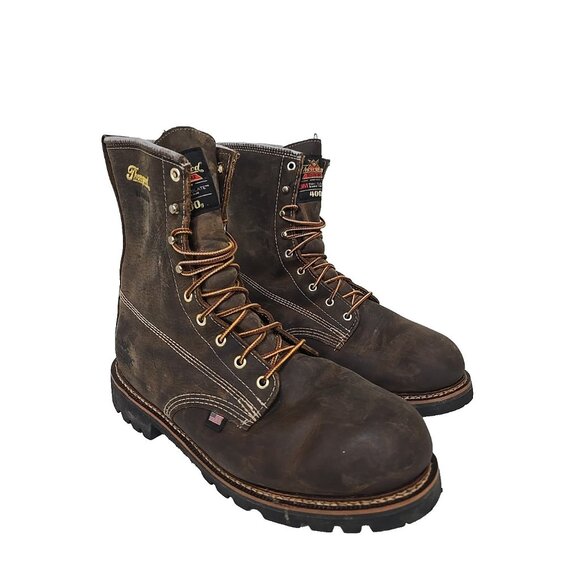 Thorogood Men's 8" Soft Toe Waterproof Insulated Work Boot U.S.A. 814-4520 12EE - Picture 1 of 7